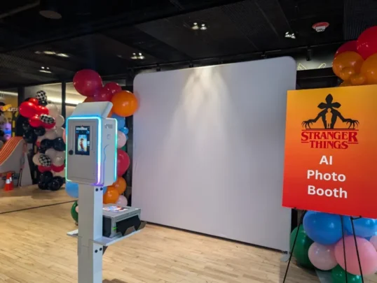 AI photo booth brand activation at Netflix Stranger Things fan event NYC